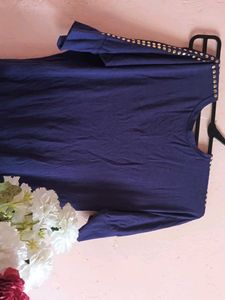 Blue Embellished Top
