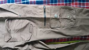 Khaki Cargo Pants - Multi-Pocket Utility Style