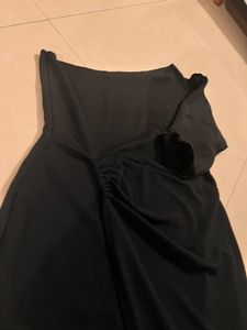 Of Shoulder Black Dress