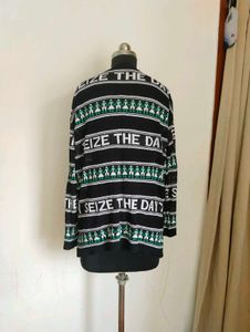 plus size Striped Long Sleeve Top