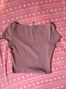 Ribbed Sweetheart Neck Top