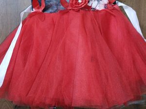Red &amp; Black Floral Dress