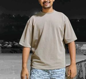 Oversized Beige T-Shirt