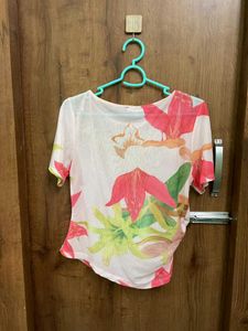 trendy Floral Print Top