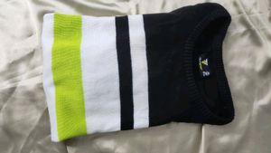 TEAMSPIRIT Sweatshirt : White,Parrot Green &amp; Black