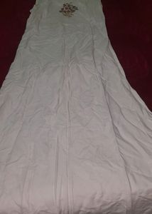 Branded Coat Model White Embriodry Dress
