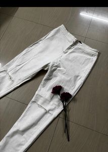 White Denim Pant