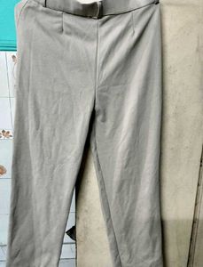 Beige Formal Pants