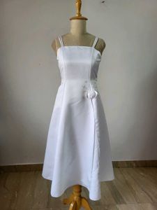 Elegant White Dress , Length 42 Inches