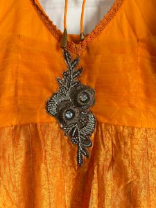 Orange Anarkali Suit