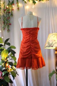 Orange rust bodycon dress