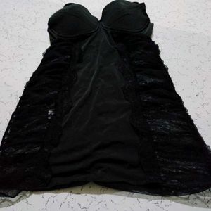 Little Black Dress with Mesh Detail