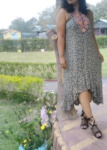 Holter Neck Cotton Dress