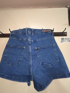 Blue Denim Shorts - Westside