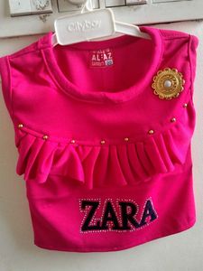 Zara Pink Top With Skirt - Size 20