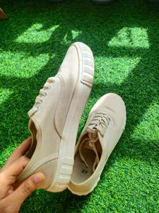 Beige Casual Shoes