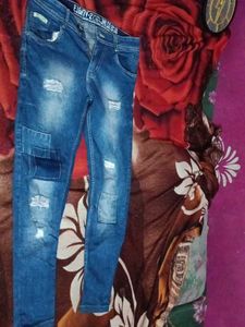 Distressed Patchwork Jeans Best Offer