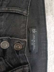 Charcoal Denim Straight Jeans
