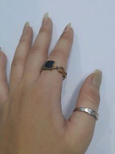 Y2k 2 Ring Combo Gold Platted