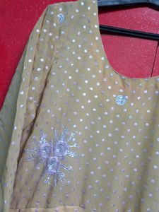 Cream Long Ethnic Gown