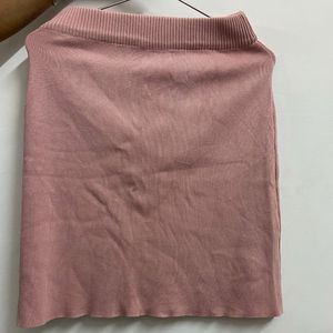 Pink Knit Mini Skirt