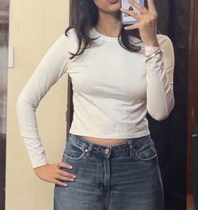 White Long Sleeve Top
