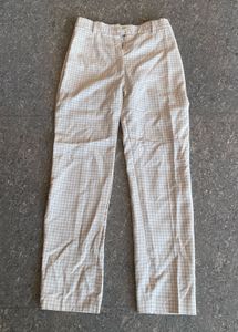 Checked button pants