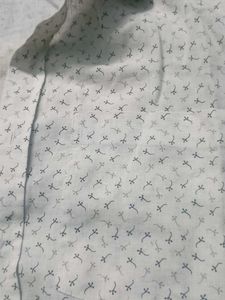 White Shirt With Black Little Design