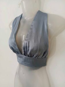 PLUNGE HALTER TOP