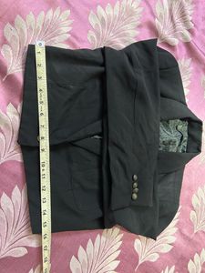 Girls Short Black Coat