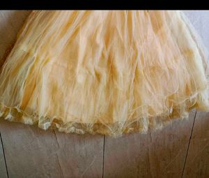 Gold Dress with Flower