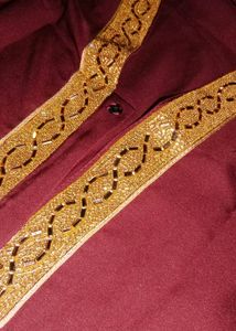 Kaftani Burqa, Length 5.4ft... Dark Rust, Brown