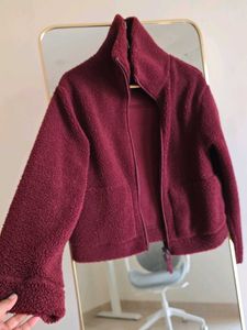 🔻PRICE DROP - H&amp;M - Teddy Jacket Burgundy