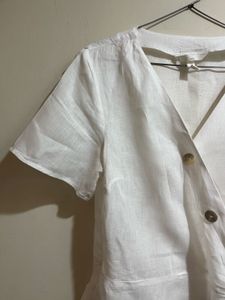H&amp;M Linen Old Money Wrap top