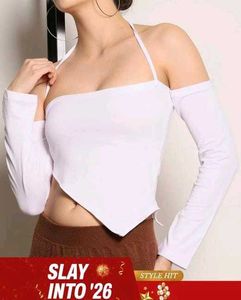 Stylish White Crop Top