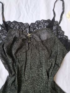 Sparkly Black Cami Top