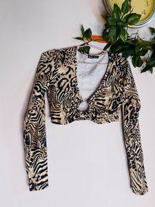Shein Tiger Print Top😍