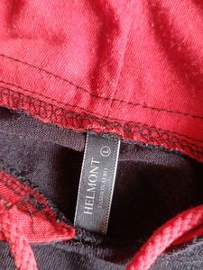 L Size Stylish Black &amp; Red Hoodie