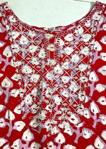 Beautiful Red kurti❤️