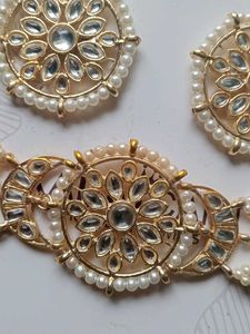 Pearl &amp; Kundan Jewelry Set