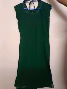 Gorgeous Green &amp; Gold Ethnic Dress