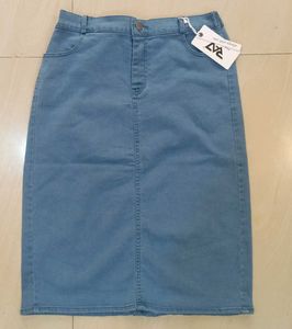 Denim Pencil Skirt - New with Tags