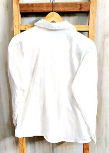 White Embroidery Work Shirt Size-36
