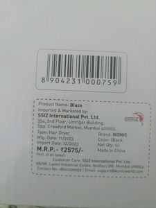 Ikonic me Blaze Hair Dryer Black 🖤