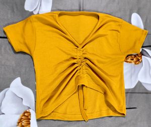 Ribbed Ruched Top