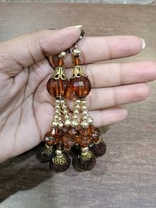 Copper Blouse Dangler With Same Color Strings