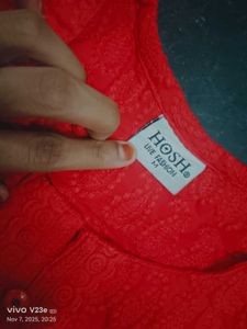 Red Cotton Kurti