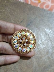 Sparkling Rhinestone Statement Ring