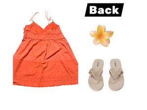 Orange Eyelet Sundress