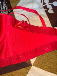 Red Embellished Blouse